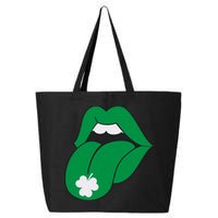 Lips Tongue Irish Shamrock St Patricks 25L Jumbo Tote