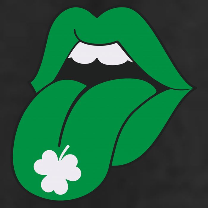 Lips Tongue Irish Shamrock St Patricks 25L Jumbo Tote