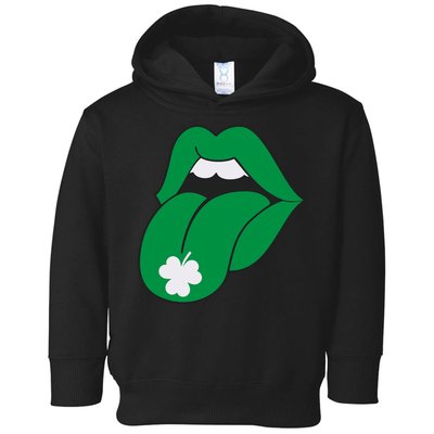 Lips Tongue Irish Shamrock St Patricks Toddler Hoodie
