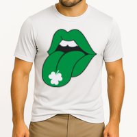 Lips Tongue Irish Shamrock St Patricks Cooling Performance Crew T-Shirt