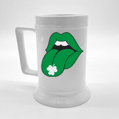 Lips Tongue Irish Shamrock St Patricks Beer Stein