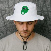 Lips Tongue Irish Shamrock St Patricks Bucket Hat