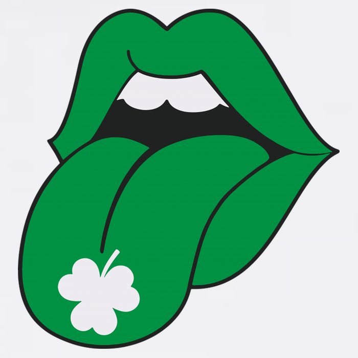 Lips Tongue Irish Shamrock St Patricks Premium T-Shirt