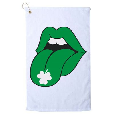 Lips Tongue Irish Shamrock St Patricks Golf Towel
