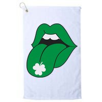 Lips Tongue Irish Shamrock St Patricks Golf Towel