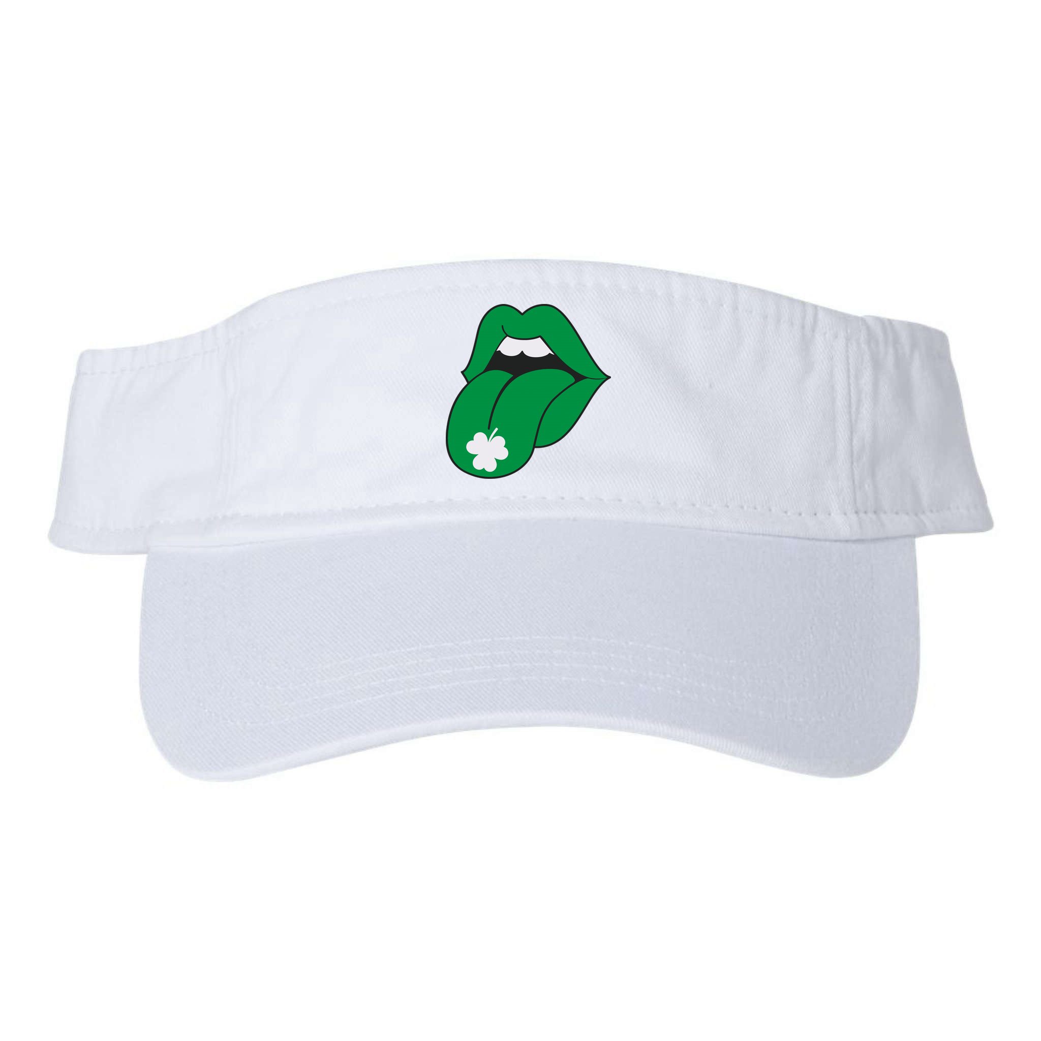 Lips Tongue Irish Shamrock St Patricks Visor