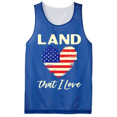 Land That I Love Usa Flag American Flag 4th Of July Gift Mesh Reversible Basketball Jersey Tank