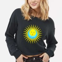 Larks Tongues In Aspic Cropped Pullover Crew