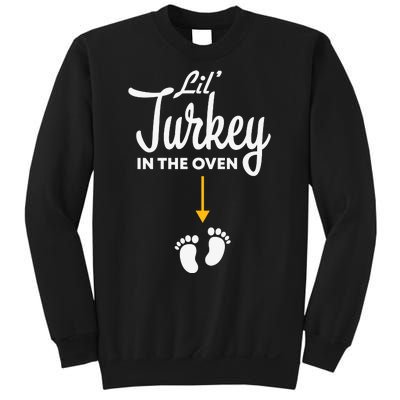 Lil' Turkey In The Oven Pregnancy Thanksgiving Sweatshirt