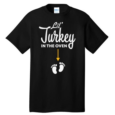 Lil' Turkey In The Oven Pregnancy Thanksgiving Tall T-Shirt