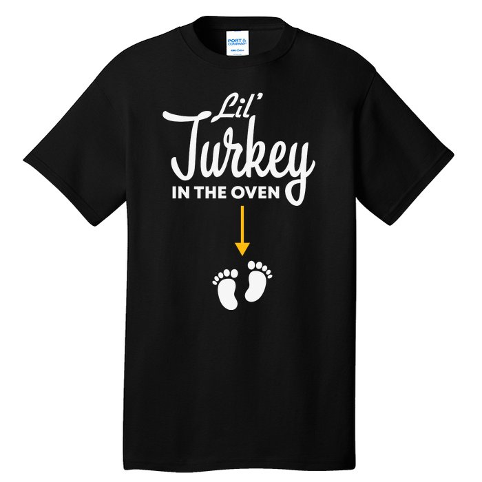 Lil' Turkey In The Oven Pregnancy Thanksgiving Tall T-Shirt