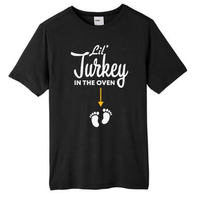 Lil' Turkey In The Oven Pregnancy Thanksgiving Tall Fusion ChromaSoft Performance T-Shirt