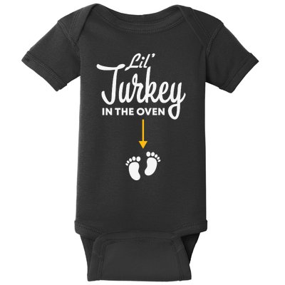 Lil' Turkey In The Oven Pregnancy Thanksgiving Baby Bodysuit