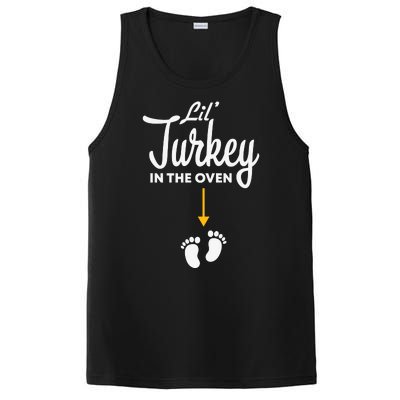 Lil' Turkey In The Oven Pregnancy Thanksgiving PosiCharge Competitor Tank