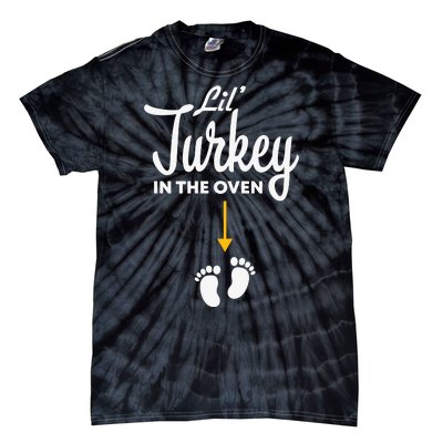 Lil' Turkey In The Oven Pregnancy Thanksgiving Tie-Dye T-Shirt