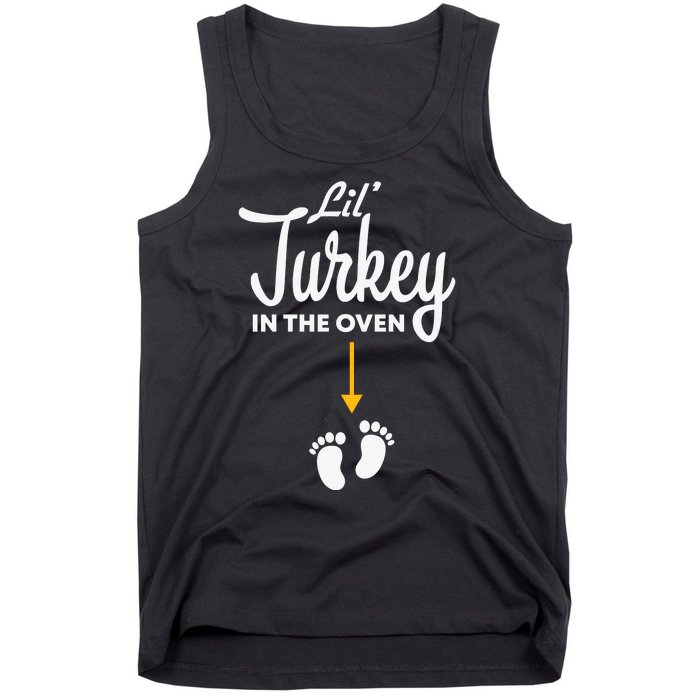 Lil' Turkey In The Oven Pregnancy Thanksgiving Tank Top