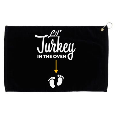 Lil' Turkey In The Oven Pregnancy Thanksgiving Grommeted Golf Towel