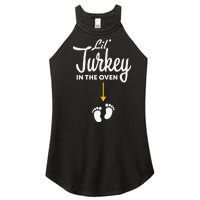 Lil' Turkey In The Oven Pregnancy Thanksgiving Women's Perfect Tri Rocker Tank