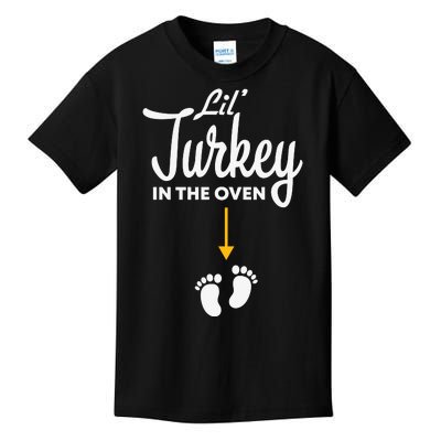 Lil' Turkey In The Oven Pregnancy Thanksgiving Kids T-Shirt