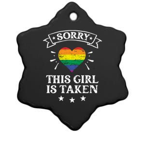 Lgbtqai This Is Taken Flag Valentine´s Day Lesbian Gift Cool Gift Ceramic Star Ornament