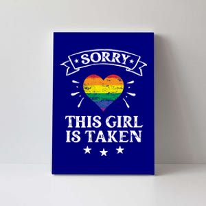 Lgbtqai This Is Taken Flag Valentine´s Day Lesbian Gift Cool Gift Canvas