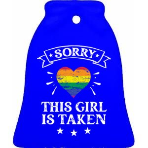 Lgbtqai This Is Taken Flag Valentine´s Day Lesbian Gift Cool Gift Ceramic Bell Ornament