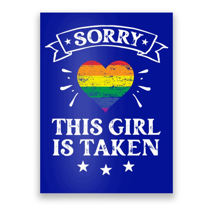 Lgbtqai This Is Taken Flag Valentine´s Day Lesbian Gift Cool Gift Poster