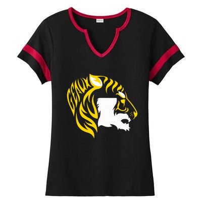 L.S.U T.I.G.E.R.S Inside The Mascot Ladies Halftime Notch Neck Tee