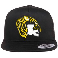 L.S.U T.I.G.E.R.S Inside The Mascot Flat Bill Trucker Hat