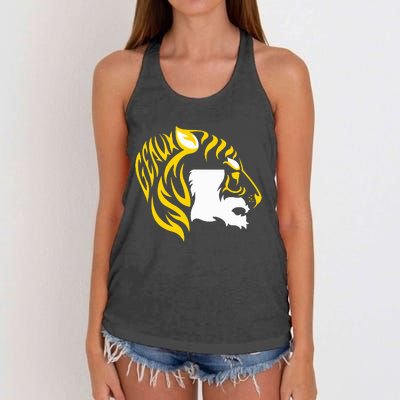 L.S.U T.I.G.E.R.S Inside The Mascot Women's Knotted Racerback Tank