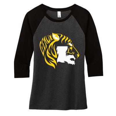 L.S.U T.I.G.E.R.S Inside The Mascot Women's Tri-Blend 3/4-Sleeve Raglan Shirt