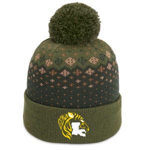 L.S.U T.I.G.E.R.S Inside The Mascot The Baniff Cuffed Pom Beanie