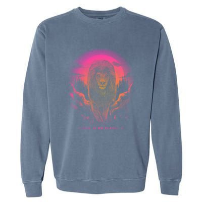 Lion: There Is No Planet B Gift Climate Change Is Real! Meaningful Gift Garment-Dyed Sweatshirt