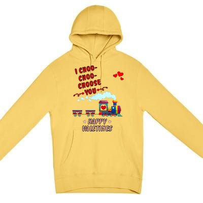 Love Train I Choose You Funny Happy Valentines Day And Lover Meaningful Gift Premium Pullover Hoodie