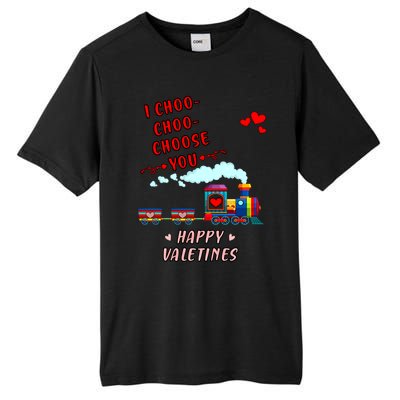 Love Train I Choose You Funny Happy Valentines Day And Lover Meaningful Gift Tall Fusion ChromaSoft Performance T-Shirt