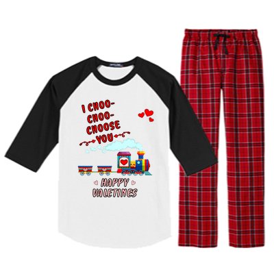 Love Train I Choose You Funny Happy Valentines Day And Lover Meaningful Gift Raglan Sleeve Pajama Set