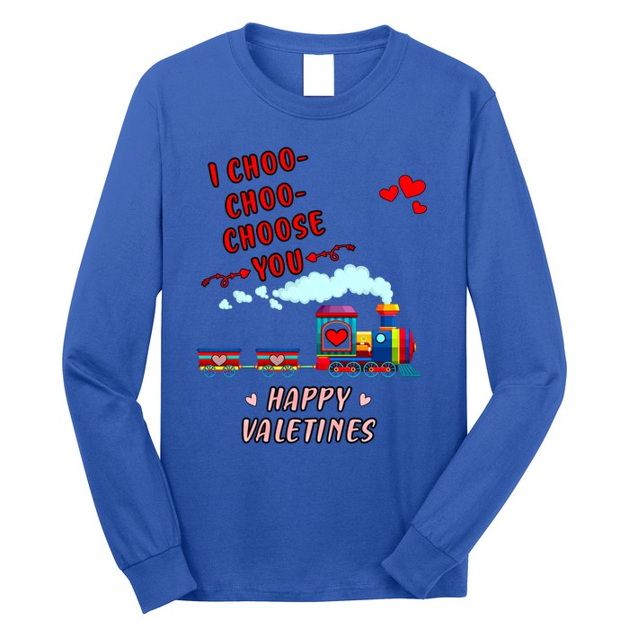 Love Train I Choose You Funny Happy Valentines Day And Lover Meaningful Gift Long Sleeve Shirt