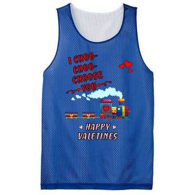 Love Train I Choose You Funny Happy Valentines Day And Lover Meaningful Gift Mesh Reversible Basketball Jersey Tank