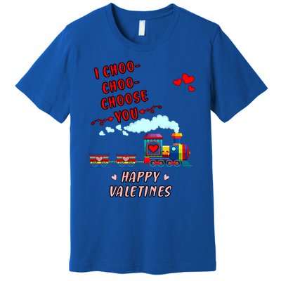 Love Train I Choose You Funny Happy Valentines Day And Lover Meaningful Gift Premium T-Shirt