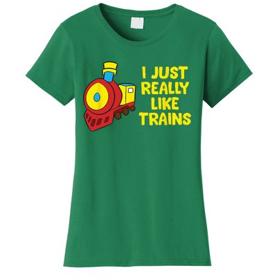 Locomotive Train I Just Really Like Trains Women's T-Shirt