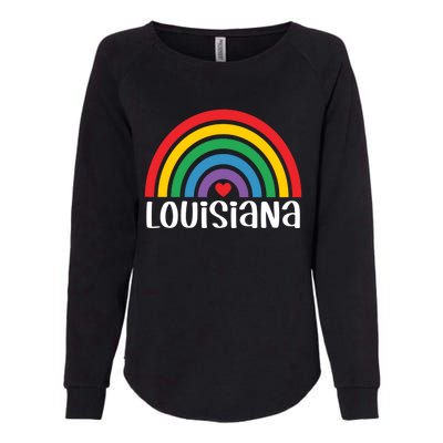 Louisiana Travel I Love Louisiana Usa Gift Womens California Wash Sweatshirt