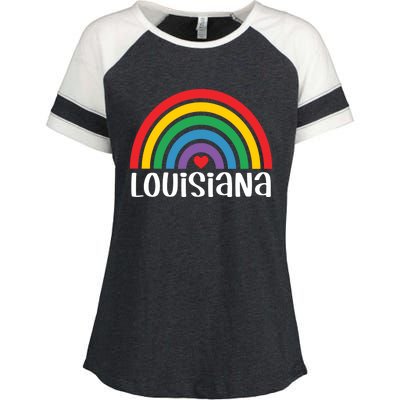 Louisiana Travel I Love Louisiana Usa Gift Enza Ladies Jersey Colorblock Tee