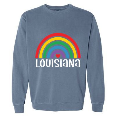 Louisiana Travel I Love Louisiana Usa Gift Garment-Dyed Sweatshirt