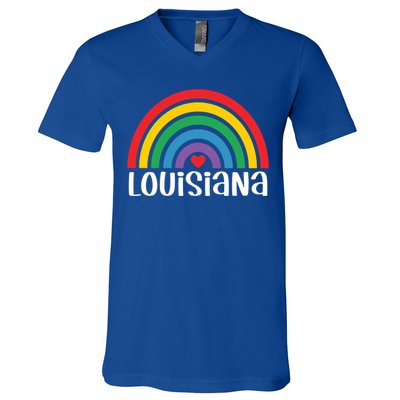 Louisiana Travel I Love Louisiana Usa Gift V-Neck T-Shirt