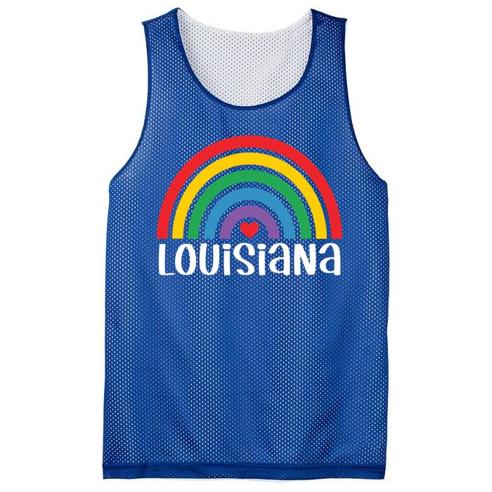 Louisiana Travel I Love Louisiana Usa Gift Mesh Reversible Basketball Jersey Tank