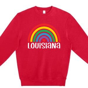 Louisiana Travel I Love Louisiana Usa Gift Premium Crewneck Sweatshirt