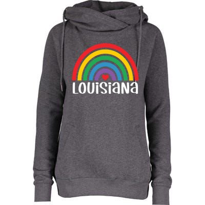 Louisiana Travel I Love Louisiana Usa Gift Womens Funnel Neck Pullover Hood