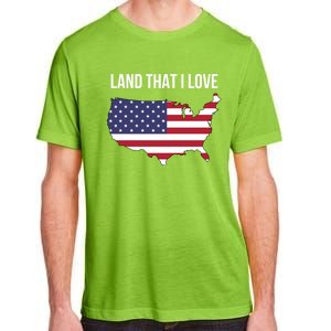 Land That I Love America Usa Flag Patriotic Gift Adult ChromaSoft Performance T-Shirt