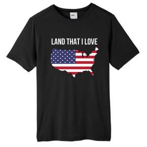 Land That I Love America Usa Flag Patriotic Gift Tall Fusion ChromaSoft Performance T-Shirt