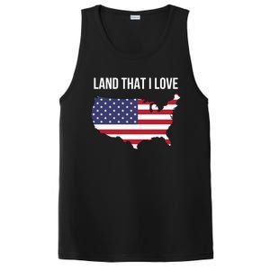 Land That I Love America Usa Flag Patriotic Gift PosiCharge Competitor Tank